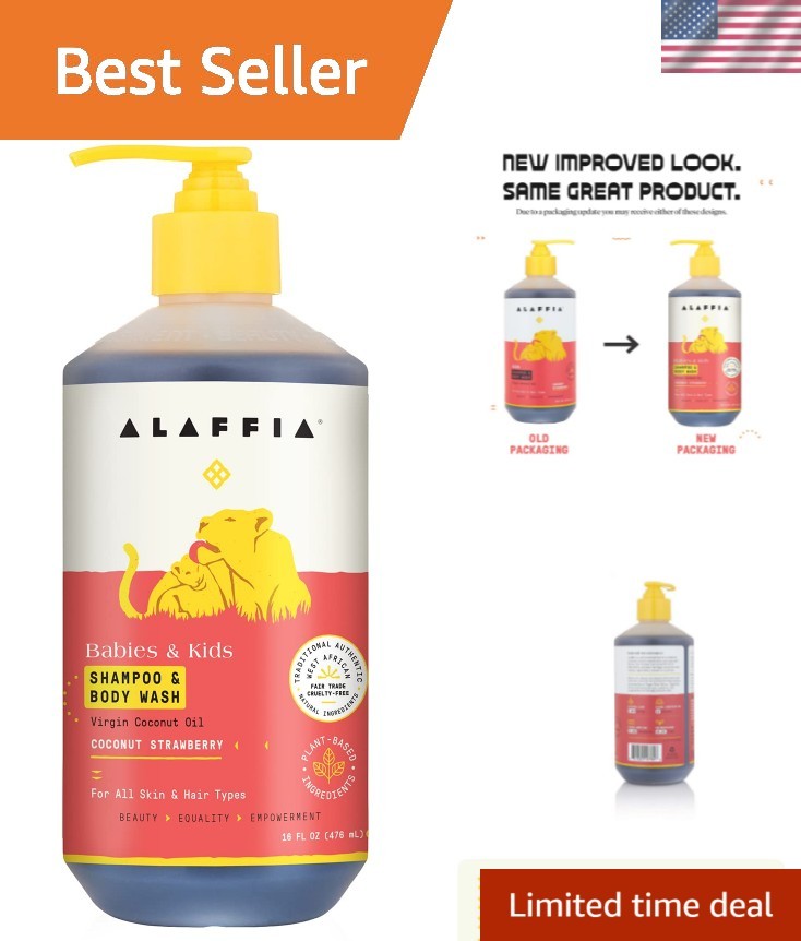 Babies and Kids Shampoo and Body Wash, Gentle and Calming Support for Soft Ha...