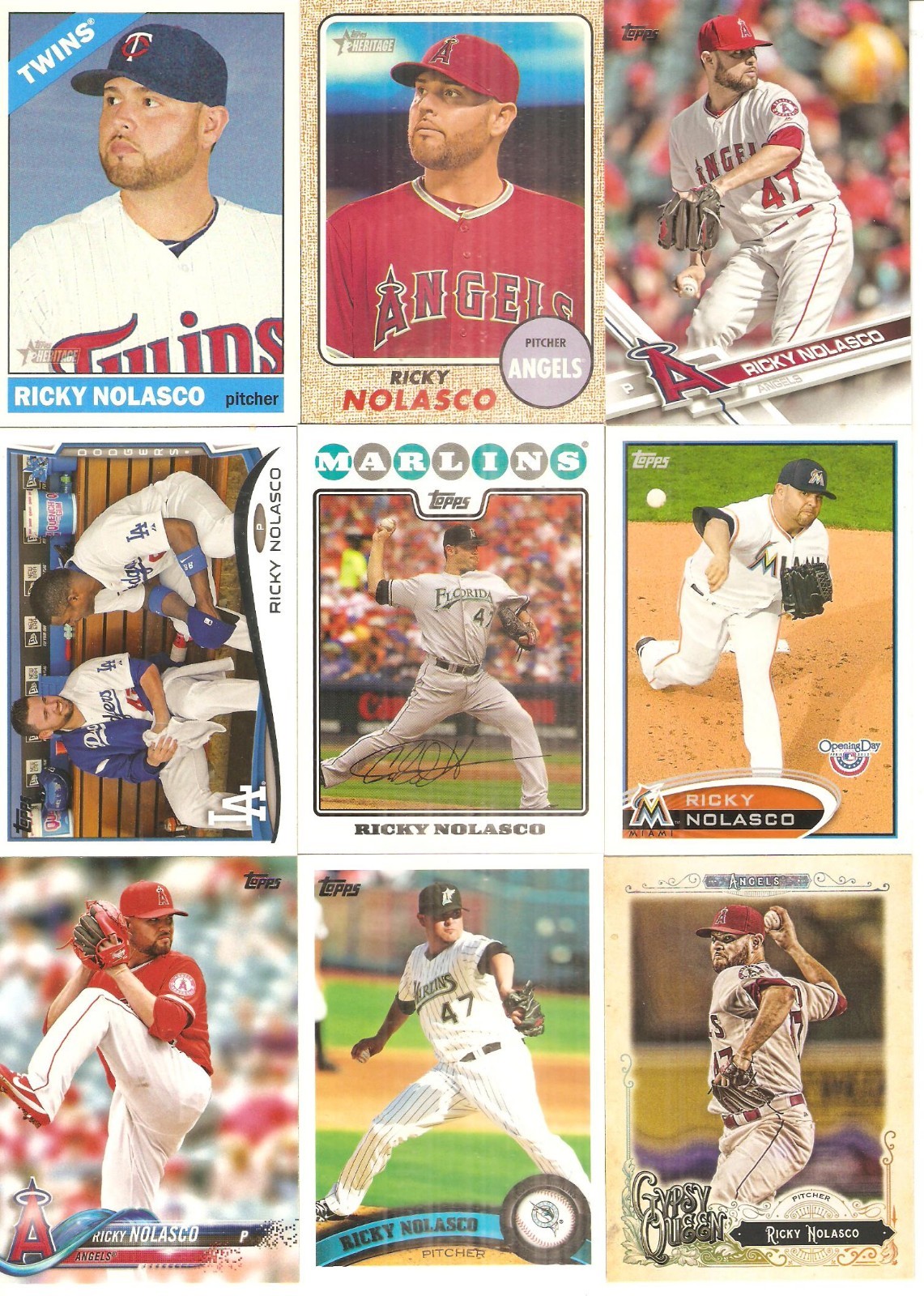 100 CARD RICKY NOLASCO BASEBALL CARD LOT