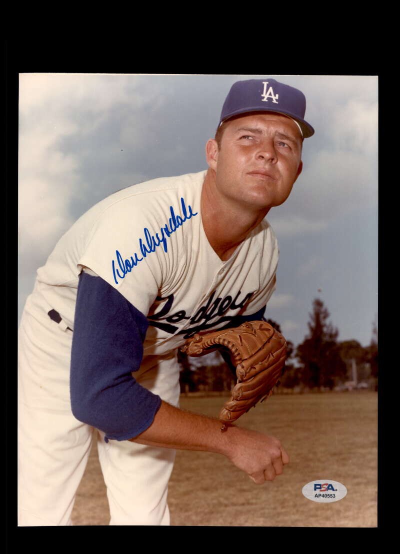 Don Drysdale PSA DNA Signed 8x10 Photo Autograph Dodgers