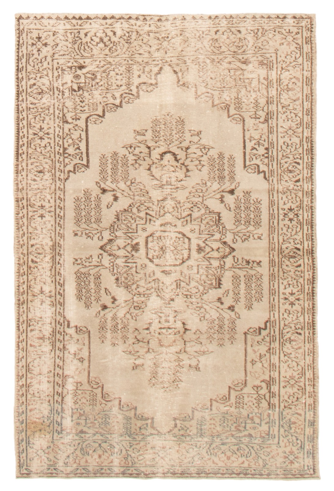 Traditional Vintage Hand-Knotted Area Rug 5'0" x 7'10" Oriental Wool Carpet