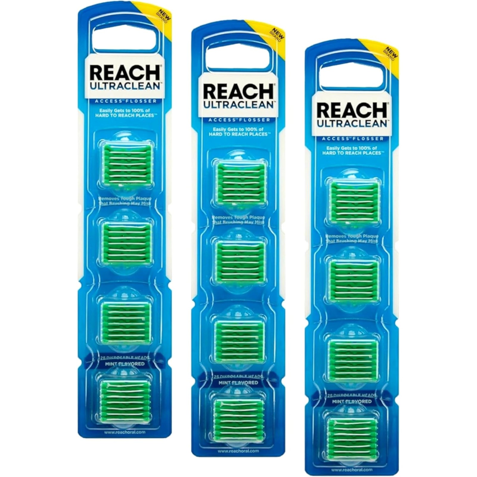 Ultraclean Access Flossers Disposable Heads Fresh Mint Crystals 28 Each