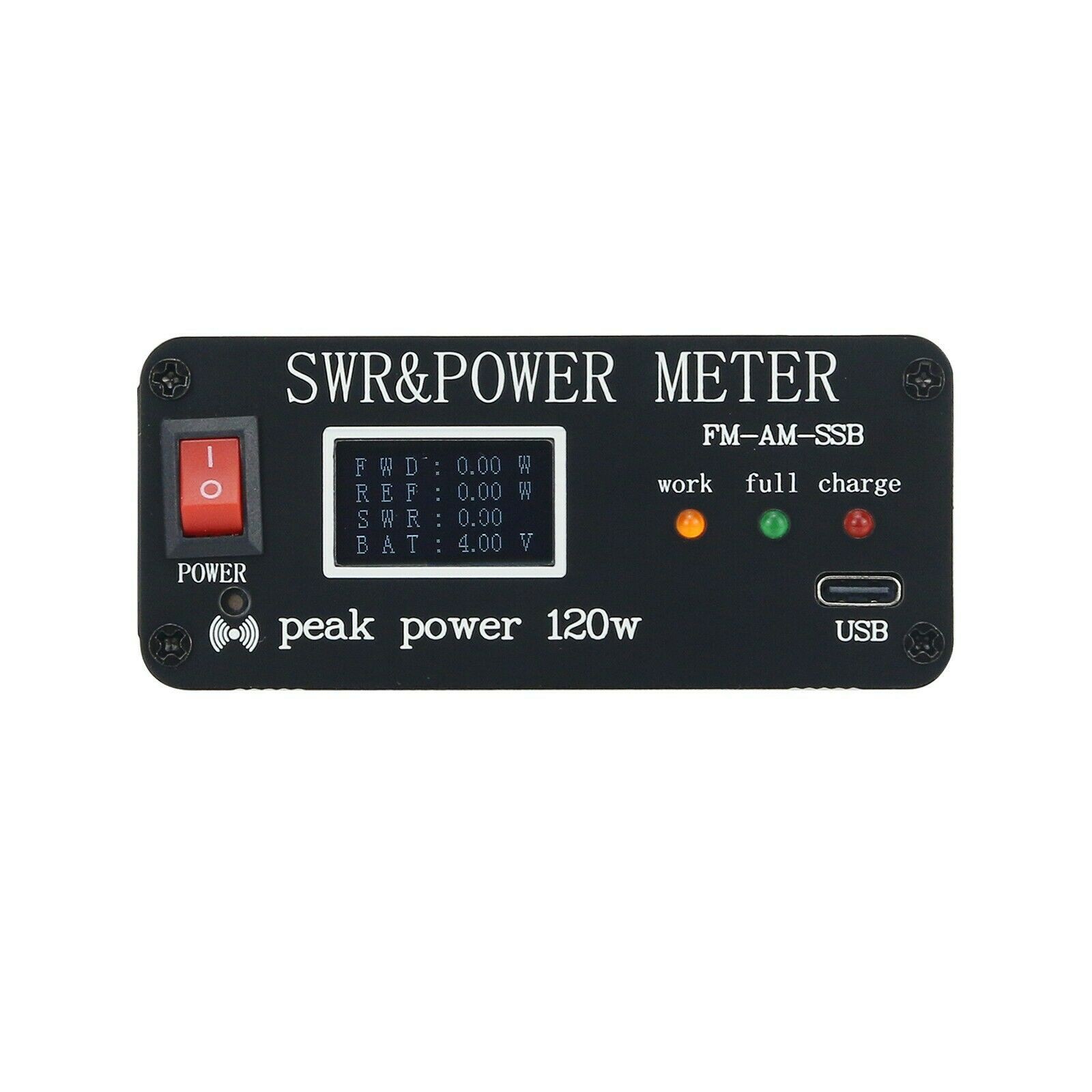 Type-C Charging Interface SWR Power Meter Adapter FM-AM-SSB SWR 1.8MHz-50MHz