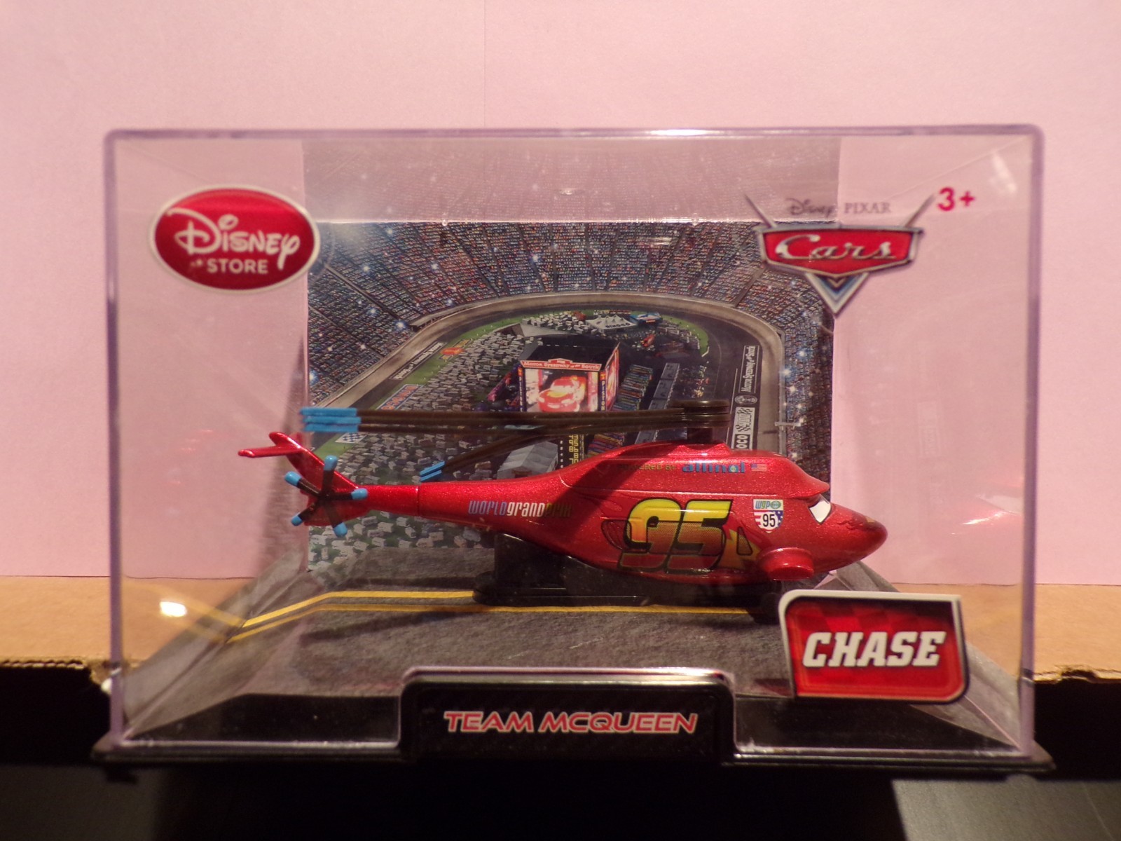 Disney Pixar Cars From Disney Store Collectibles-Team McQueen Copter (CHASE)