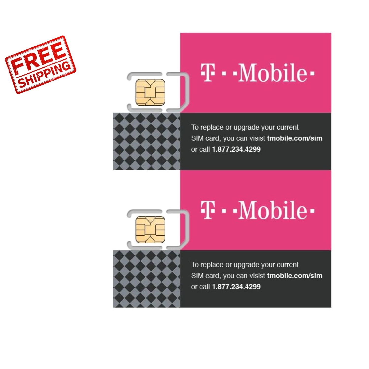 GSM 3-in-1 SIM Card Kit for All Devices – Unactivated for Easy Setup (2 Pack)