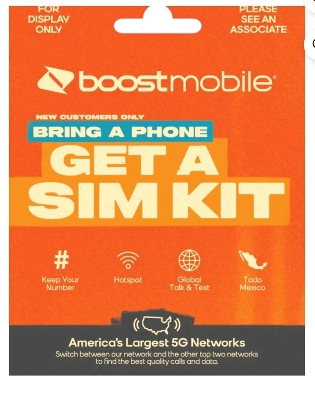 Boost Mobile BYOD SIM Card Starter Kit (Factory Sealed)
