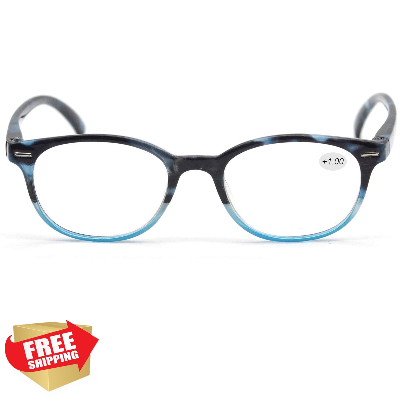 Reading Glasses 2.25 Women 3 Pack Round Spring Hinge Fashion Readers Pouch