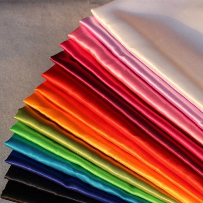 Silky Satin Fabric Dress Wedding Bridal Lining Shimmer Material Lightweight Soft