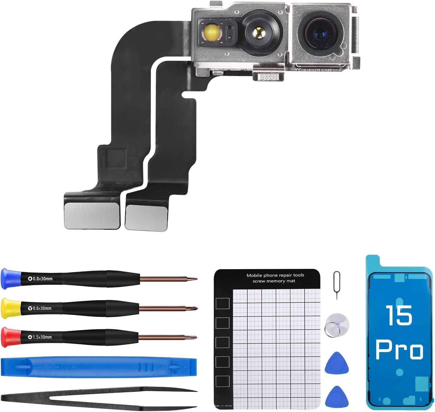 For iPhone 15 Pro Front Facing Camera Replacement Selfie Camera 15pro 12MP