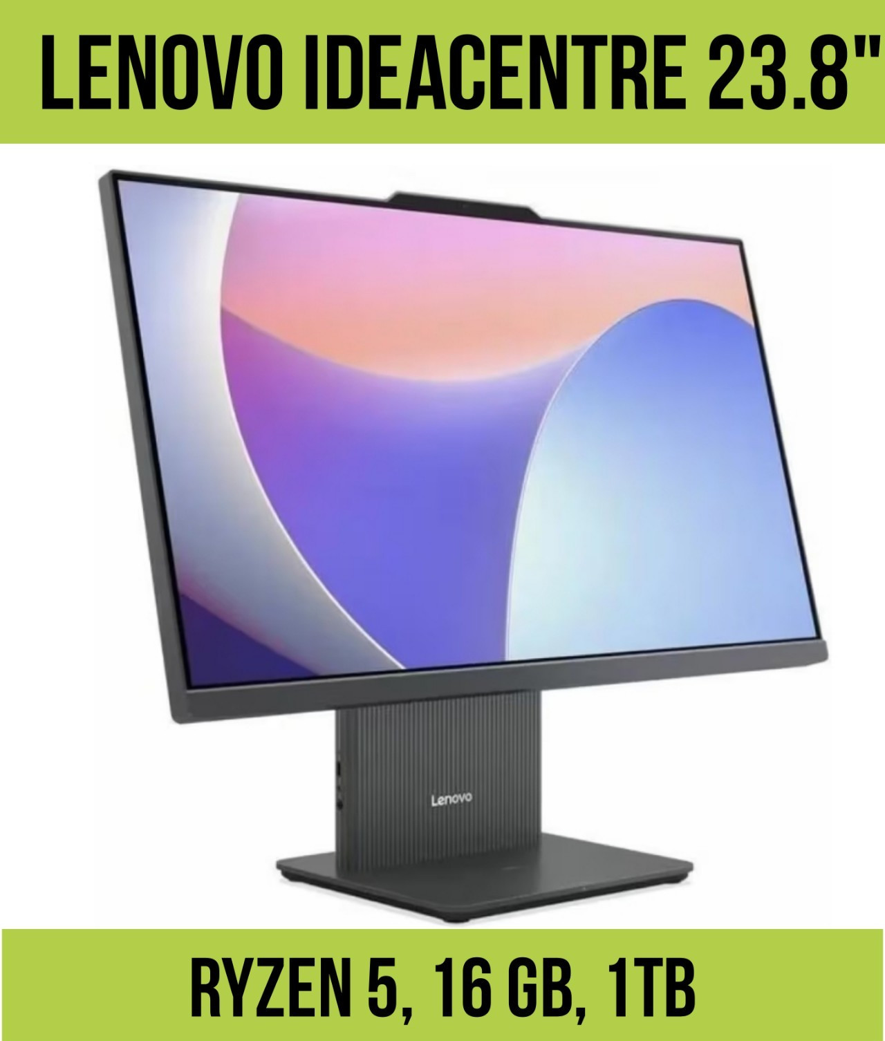 Lenovo IdeaCentre AIO 23.8" FHD All-in-One Desktop,AMD Ryzen 5,16GB RAM,1TB,Gray