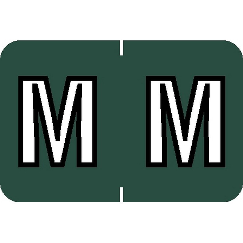 Barkley ABKM Compatible "M" Labels, Laminated Stock, 1" X 1-1/2" Individual
