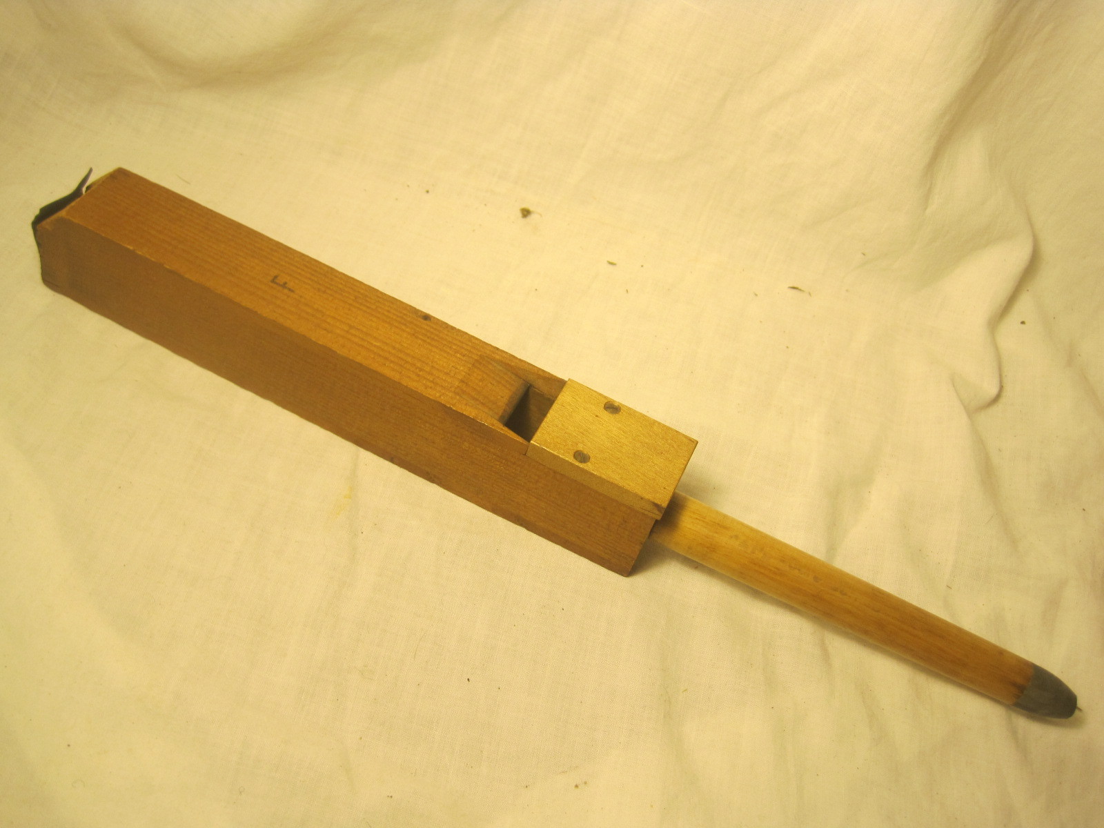 vintage whistle F organ tuning antique ? long wooden wood metal end old whistler