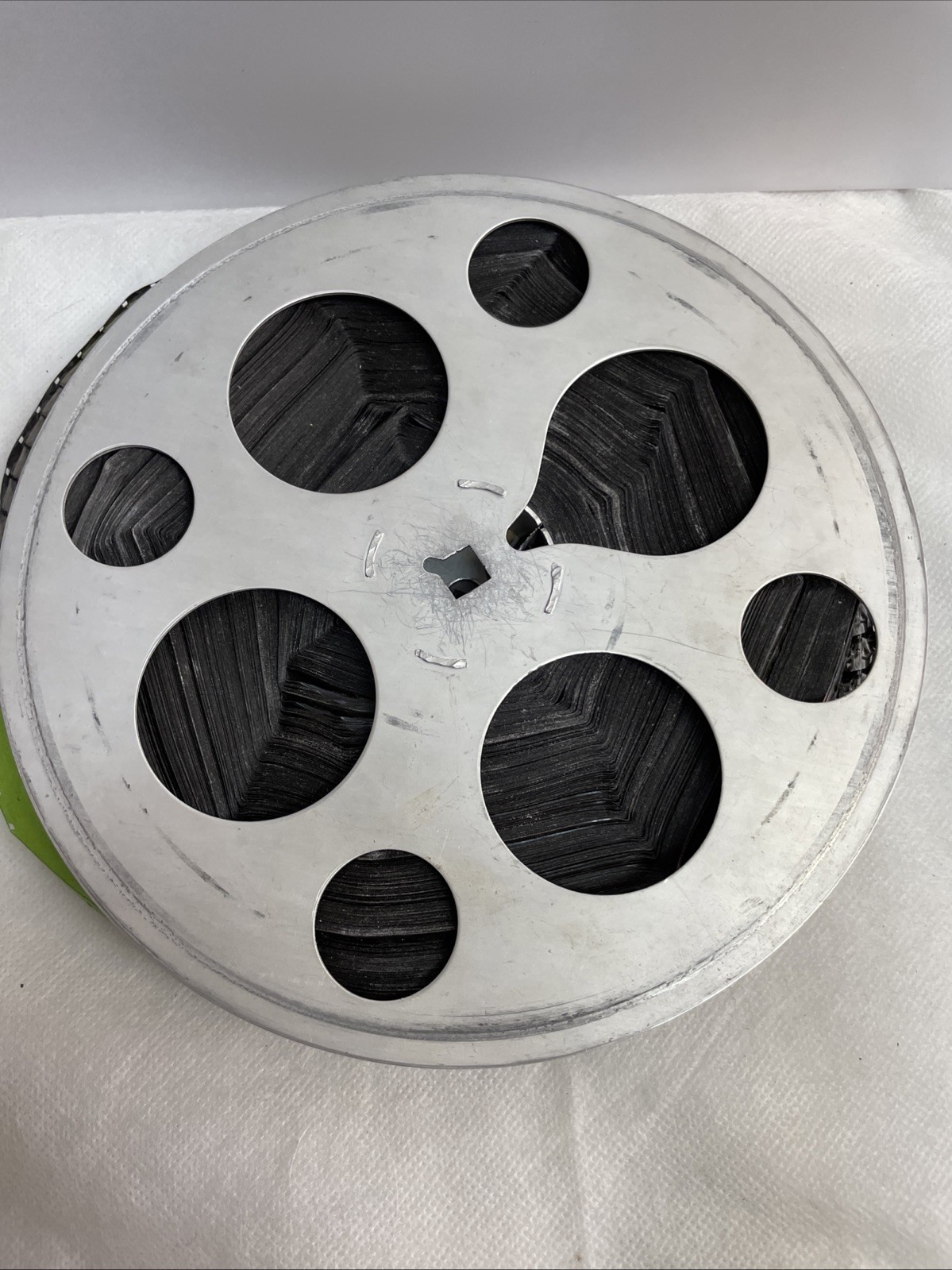 16mm Film 7" Metal Reel no Case Damaged But May Be Salvageable Free Ship