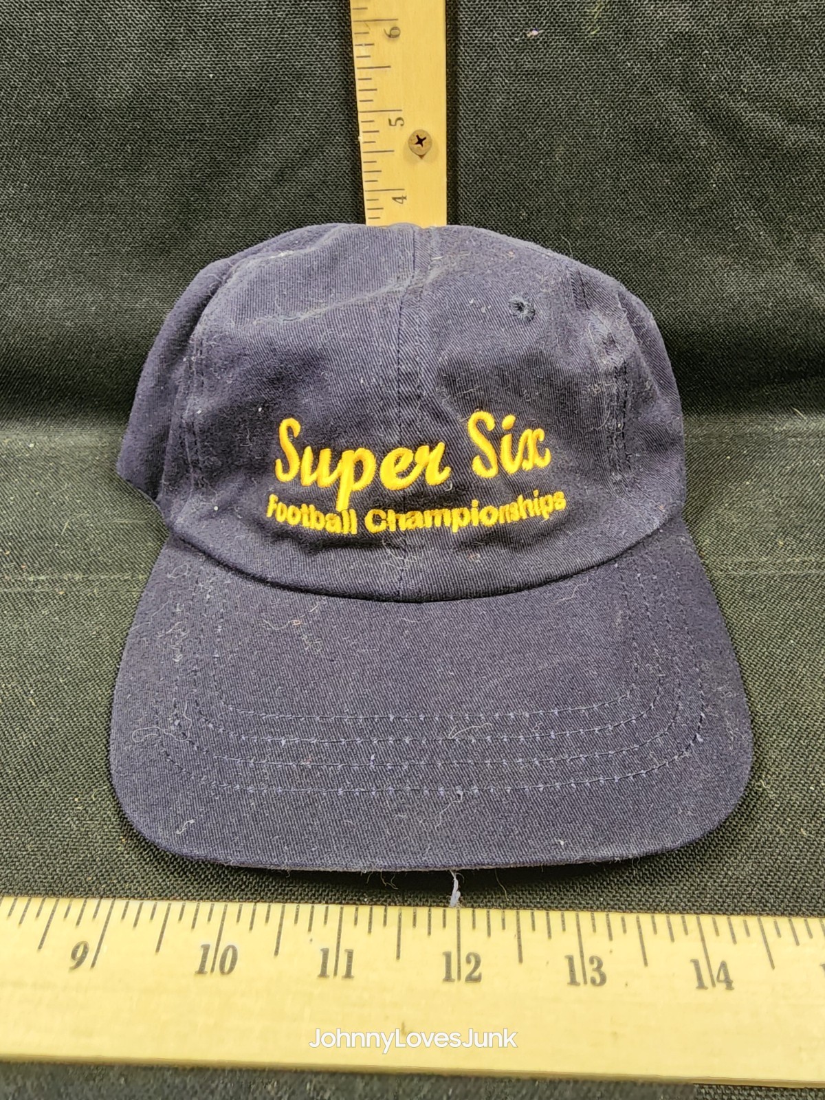 Vintage West Virginia Super Six Football Championship Strapback Hat Used