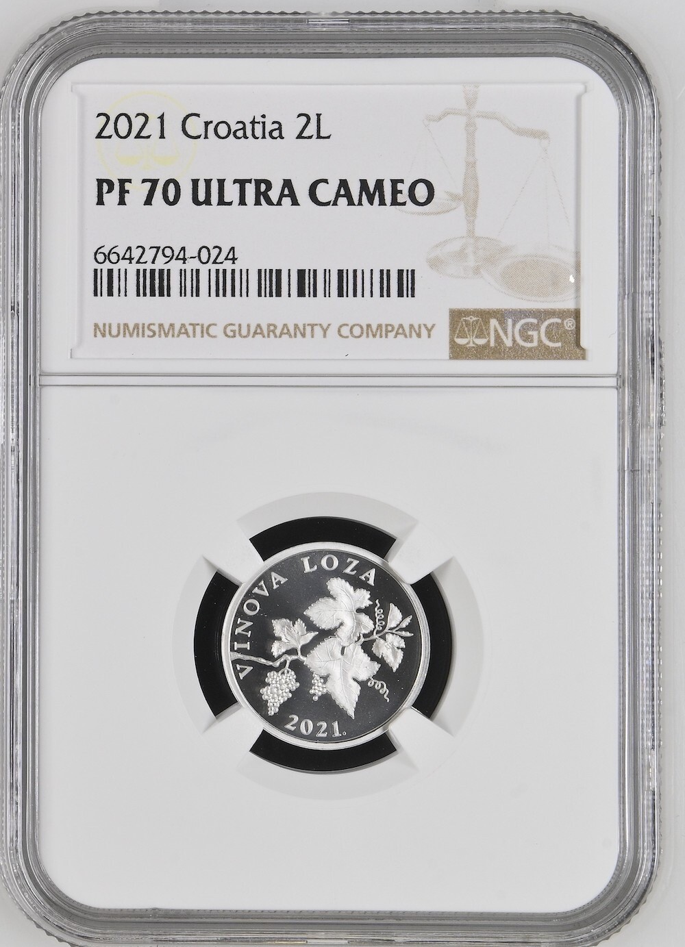 CROATIA coin 2 Lipe 2021 NGC PF 70 Ultra Cameo