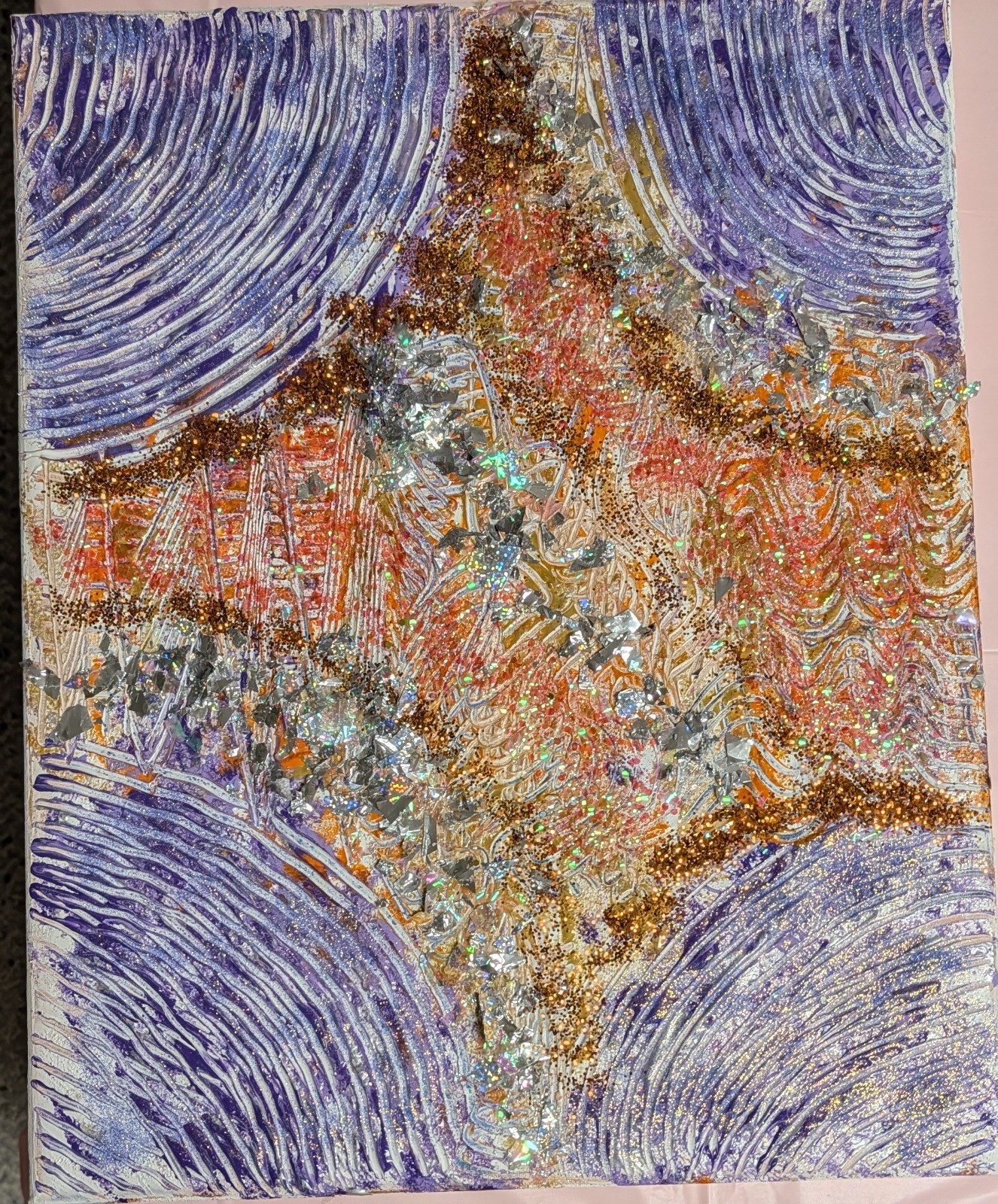 Mixed Media Abstract 3D Collage Original One of a Kind Unframed Art 2020-Now