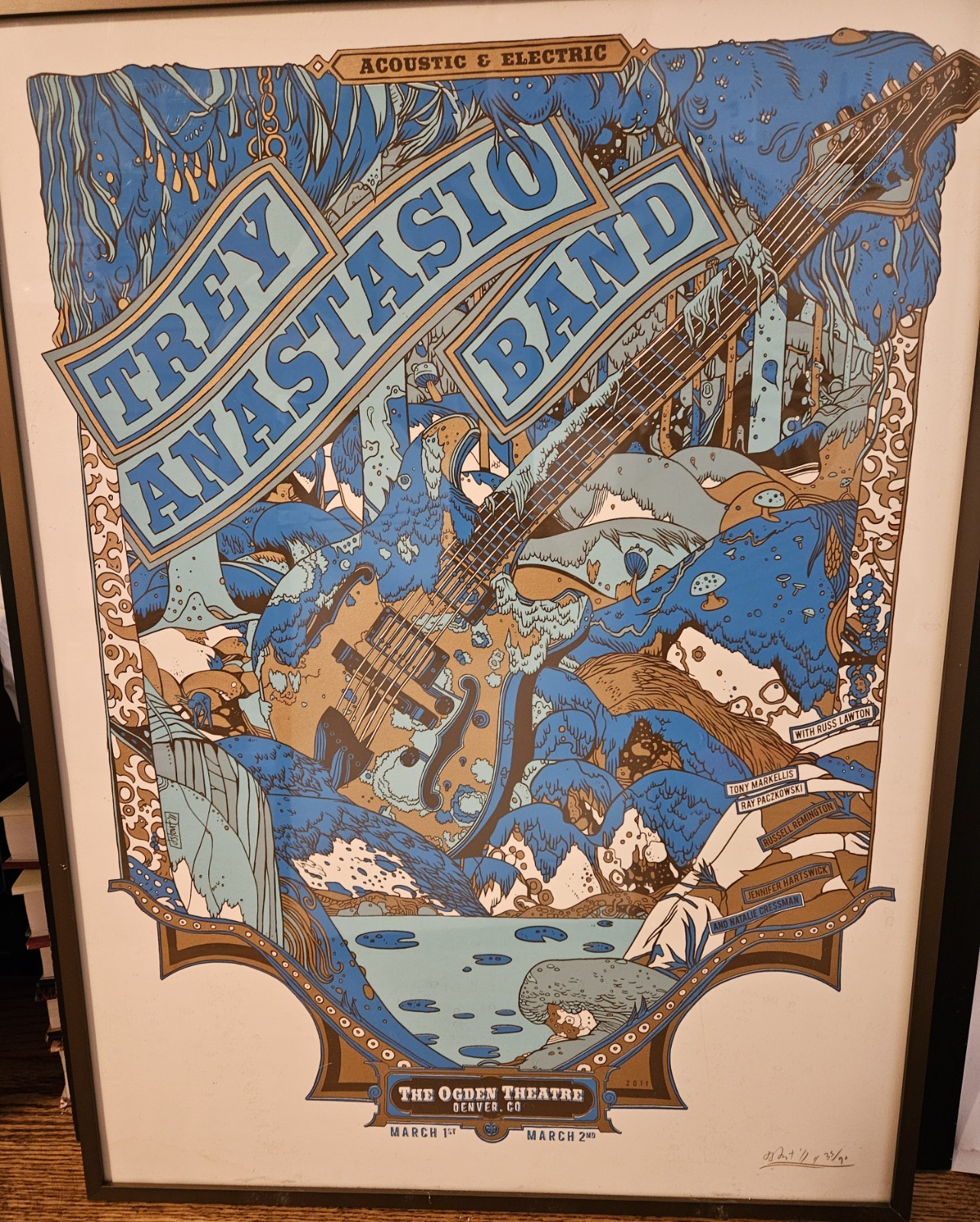 35/90 Signed Ltd Ed TREY ANASTASIO BAND Concert Poster Ogden Thetr Colorado 2011