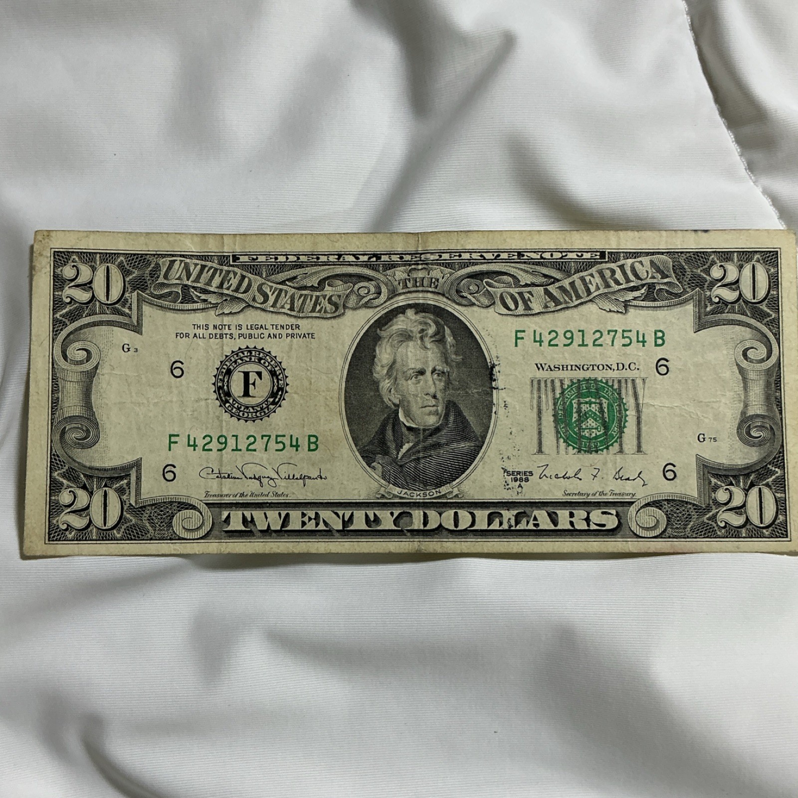 20$ USA Circulated 1988 Series