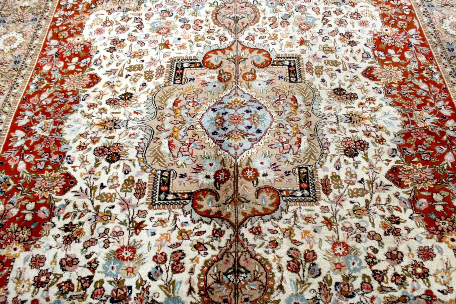 8X10 1960's MASTERPIECE HAND KNOTTED VEGETABLE DYE TABATABAIE TABRIZZ WOOL RUG