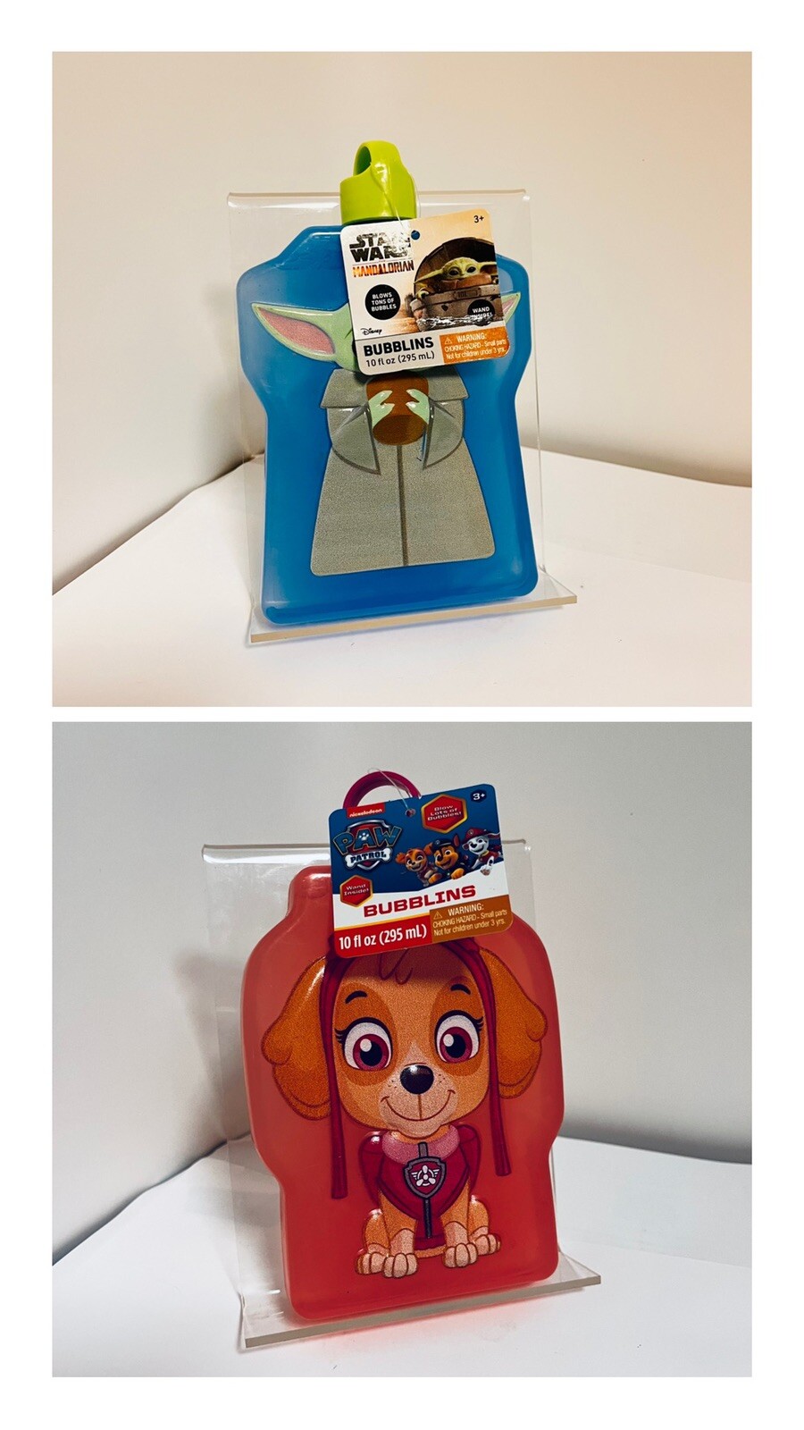 🎈 Grogu Star Wars & Paw Patrol Bubblins Bundle BABY YODA SKYE Soap Bubbles