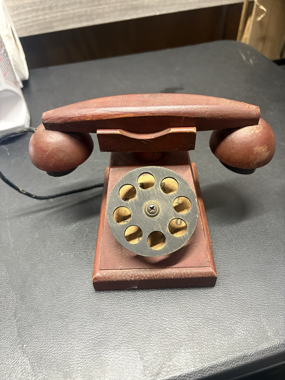 Wooden Primitive Telephone Decor 