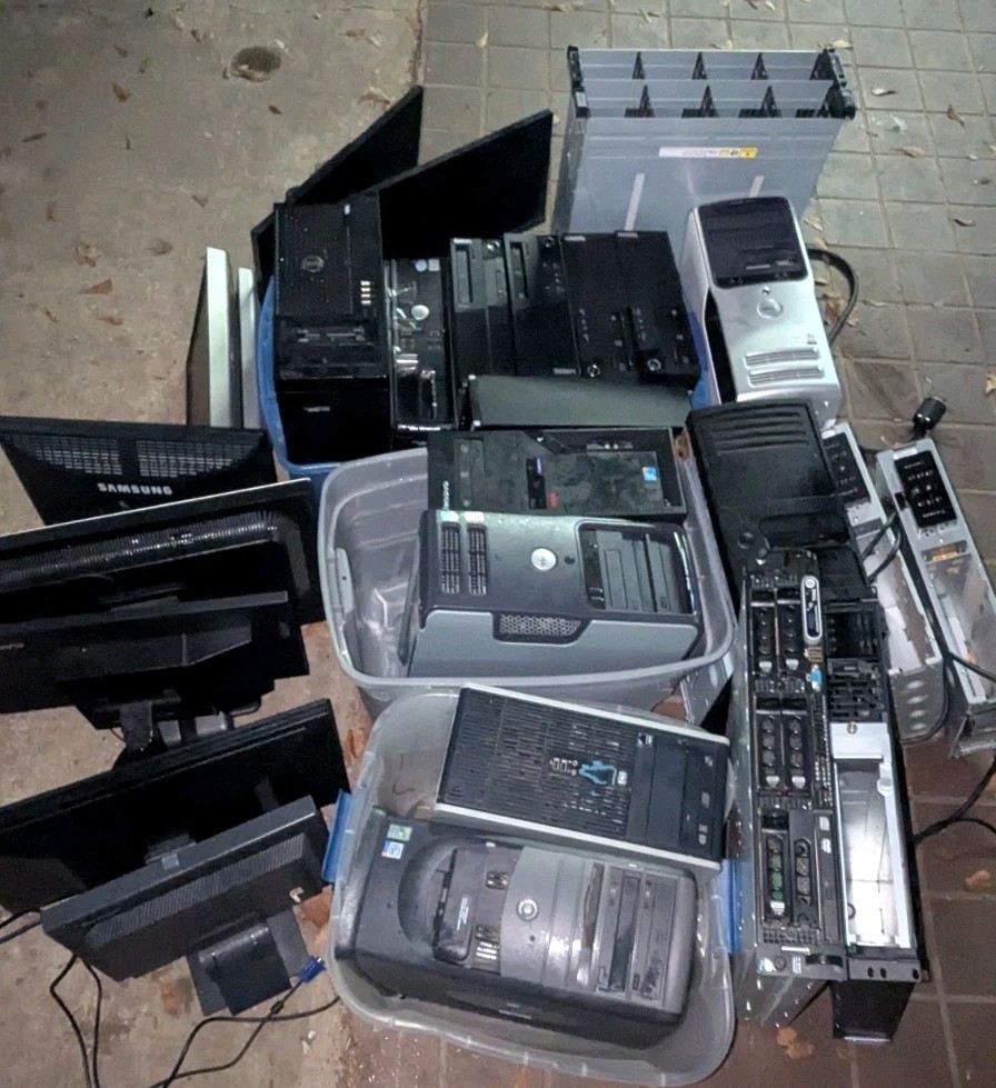 As-is* Large Computer Electronics Lot Desktop, Monitors Etc. *Local Pickup Only*
