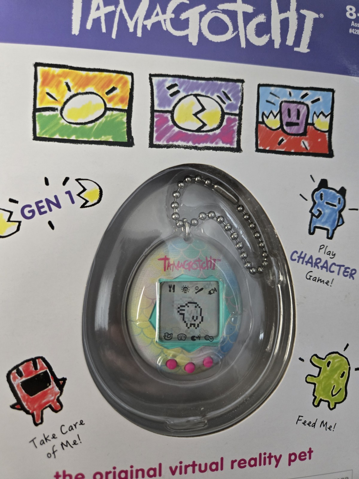 Tamagotchi Gen 1 Digital Pet • Blue/Green Shell • New Sealed