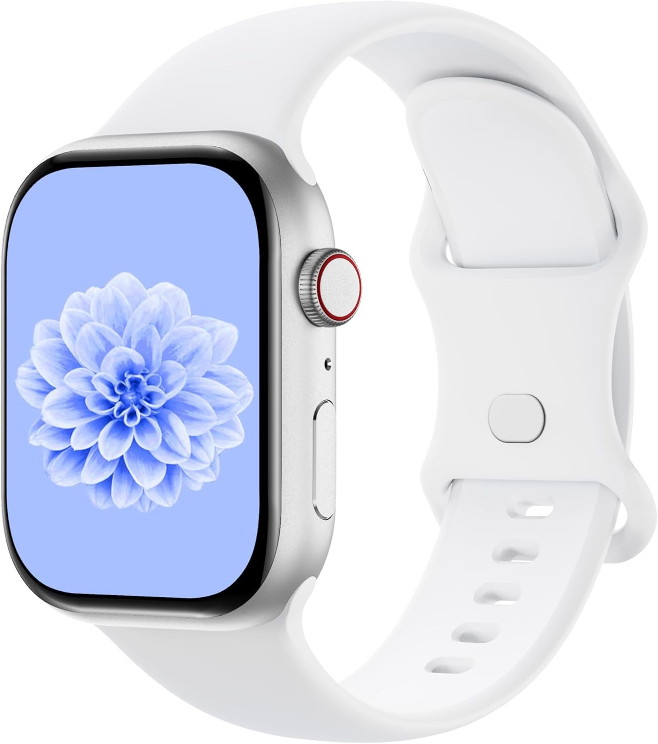 Silicone Sport Strap Compatible with Apple Watch 41mm 44mm Series 8 7