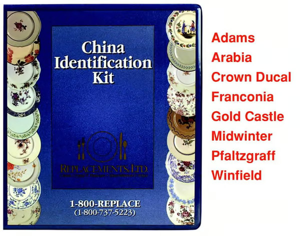 China Identification Kit #2, Replacements Ltd Books-Adams, Winfield, Pfaltzgraff