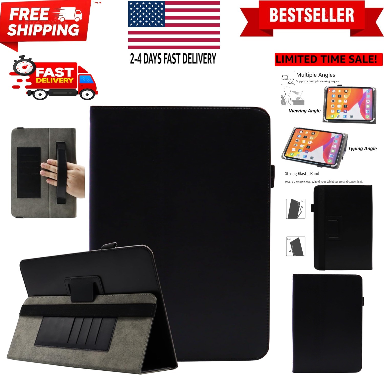 Universal 10 Inch Tablet Case, Universal 10.1 Inch Tablet Case, Protective Fo...
