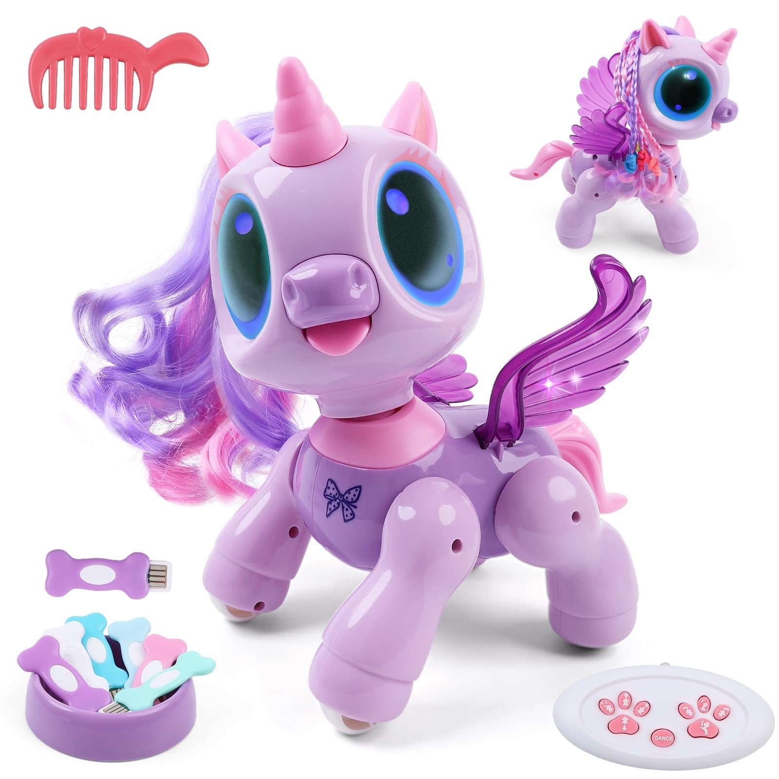 BIRANCO. Unicorn Robot Toys for Girls Age 3-5, Remote Control Electronic Pet,...