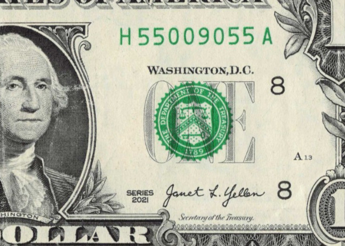 trinary 0s 5s 9s fancy serial number 2021 $1 1 dollar bill HA block H55009055A