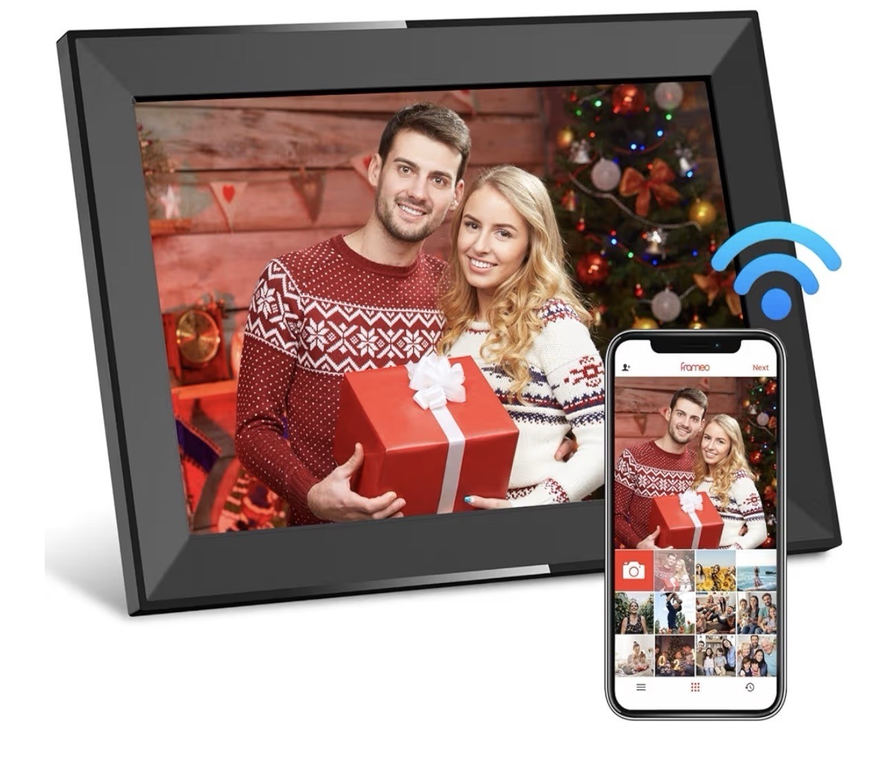 SKYRHYME 10.1 Digital Picture Frame WiFi Enabled with 32GB Storage Touch Screen
