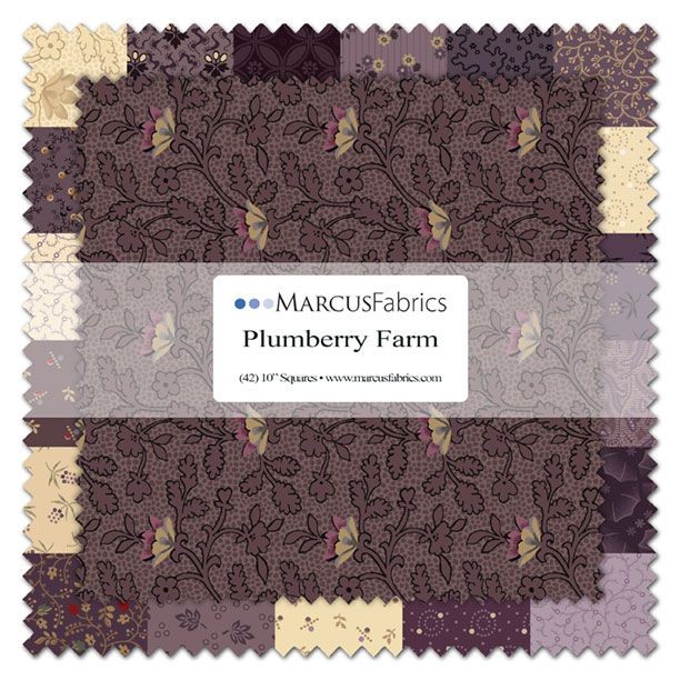 Marcus Fabrics - Plumberry Farm 10"x10" Squares by Pam Buda 42 pcs