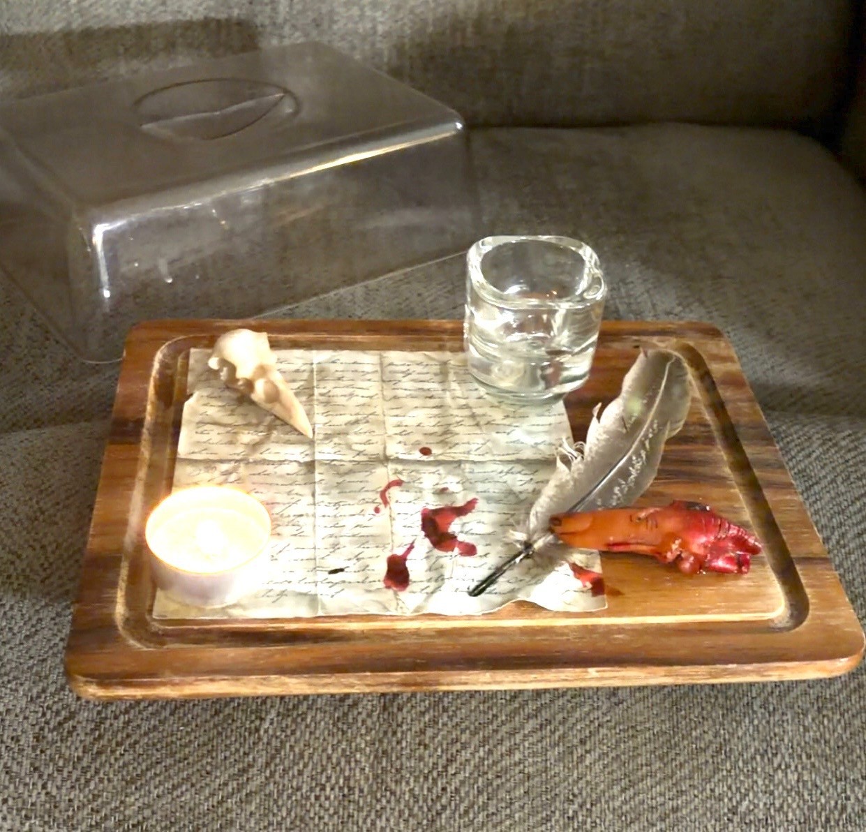 Poe Style "His Last Letter" Oddity Art Scene OOAK Sideshow Gaff