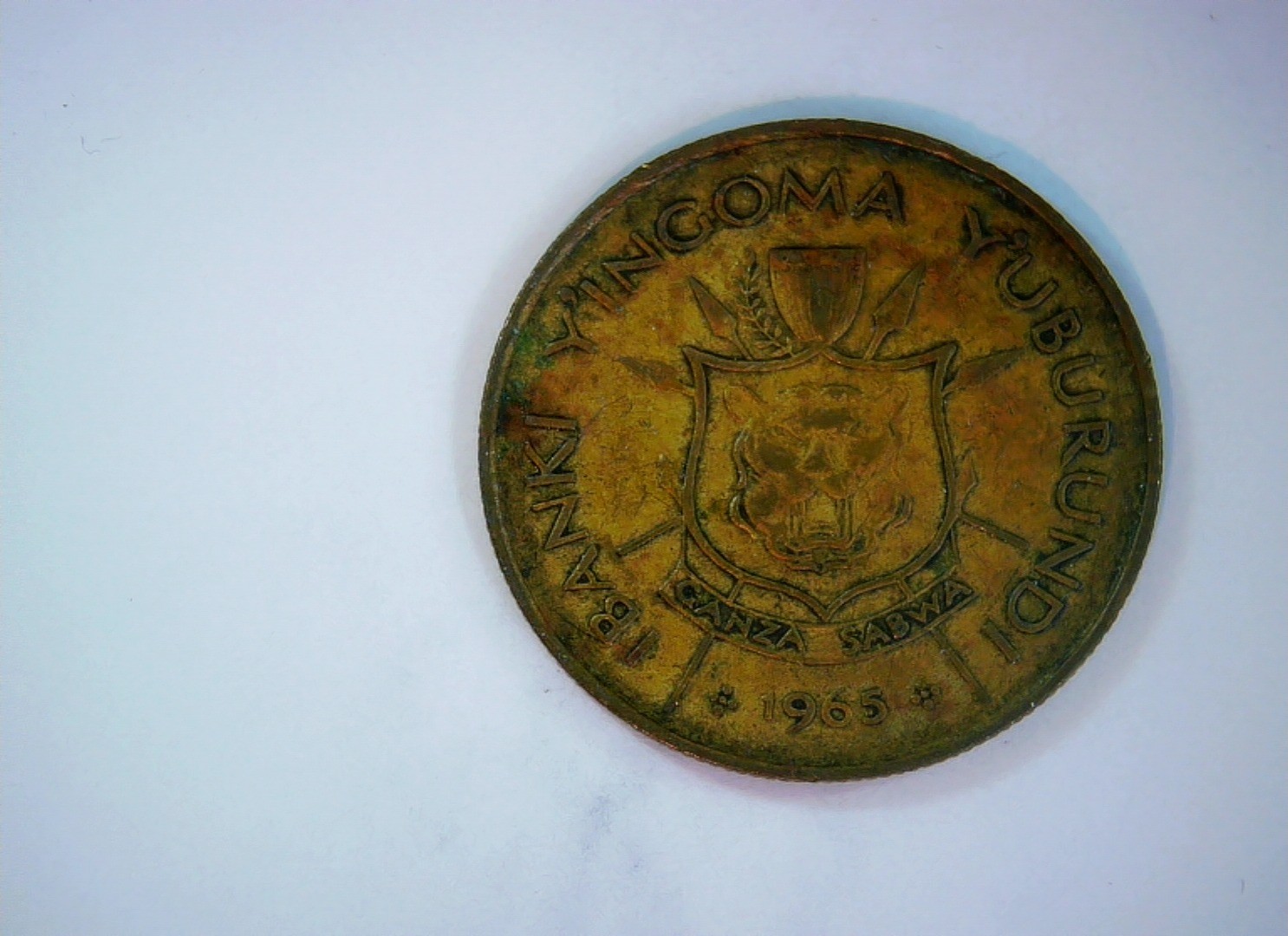 Burundi 1965 1 Franc Coin