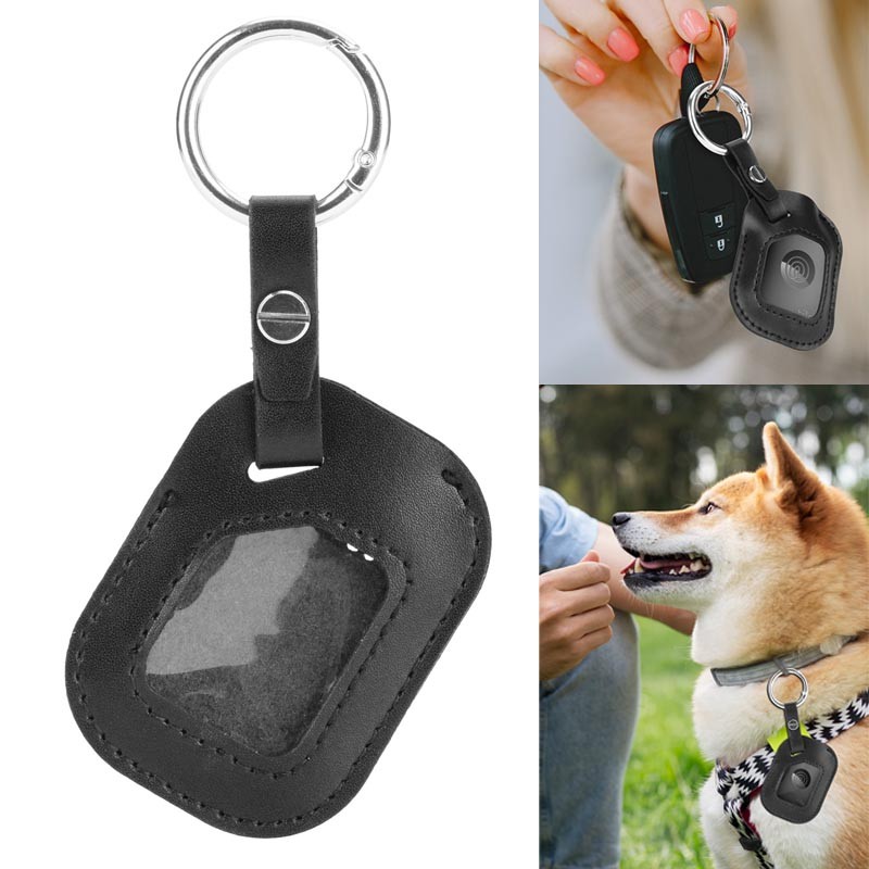 PU Protective Cover Case w/ Key Ring Clip for Tile Pro 2024 Tracker Accessories