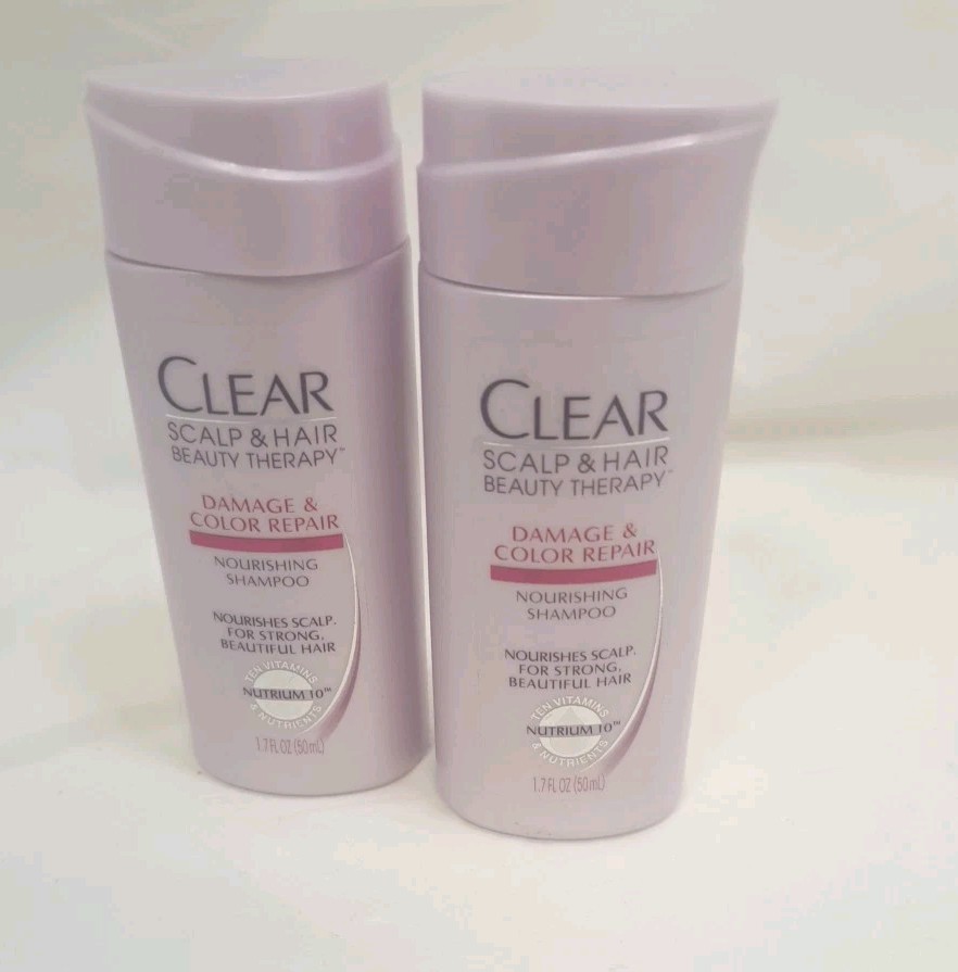 Clear Scalp & Hair Damage & Color Repair Shampoo 1.7 fl oz -LOT OF 2