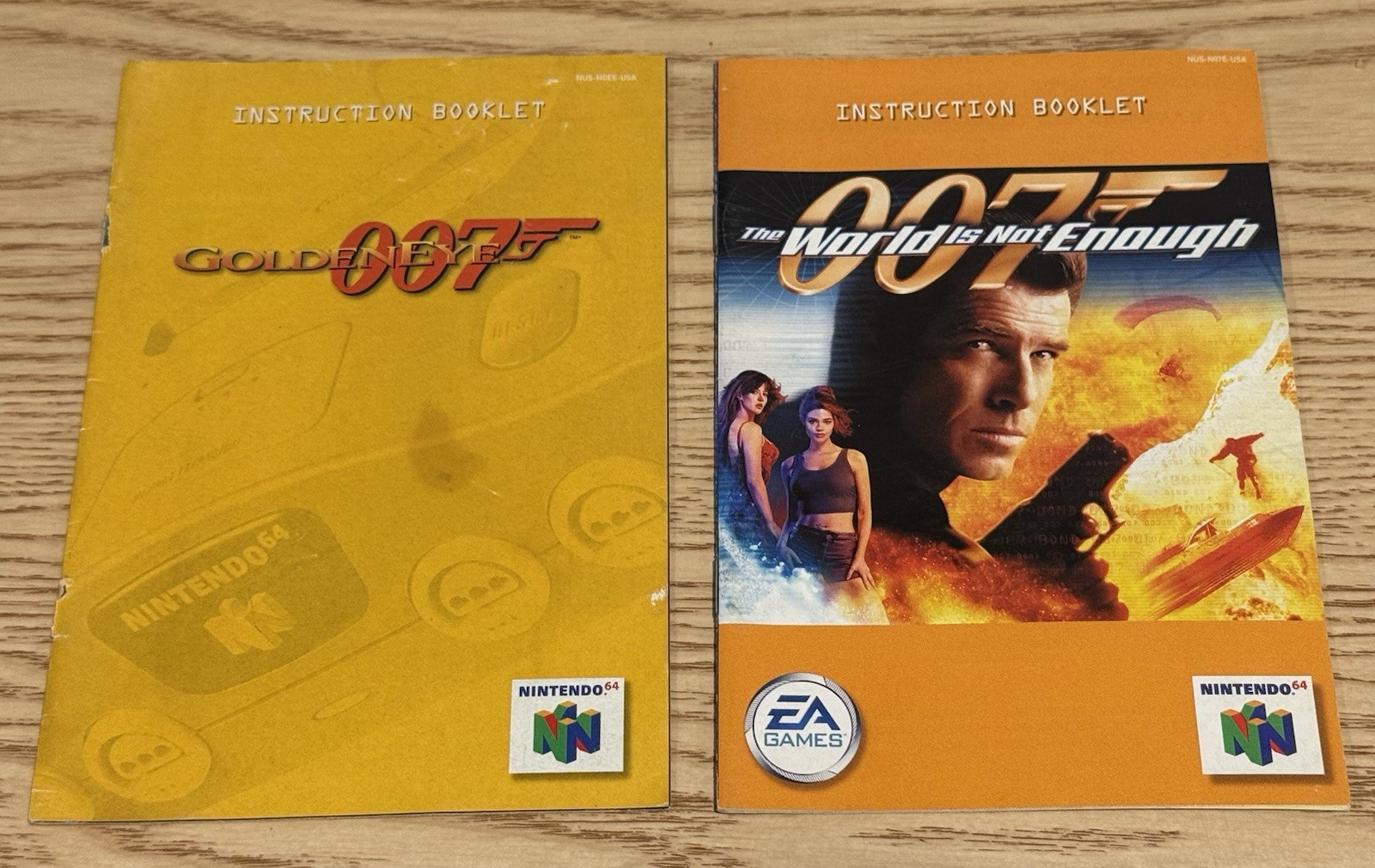 N64 Goldeneye 007 & World Is Not Enough Manuals Only