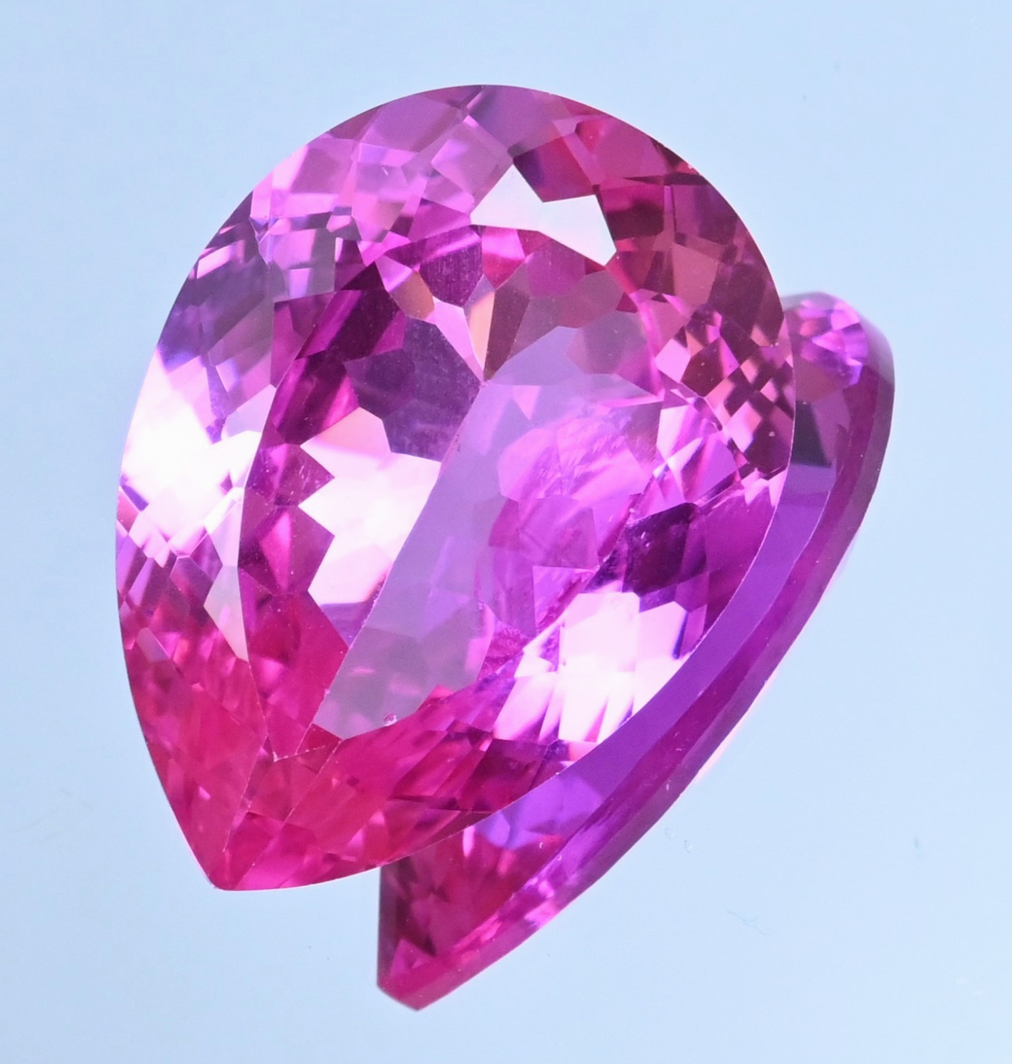 55.90 Ct Natural Flawless Mogok Pink Ruby Pear Certified Loose Gemstone