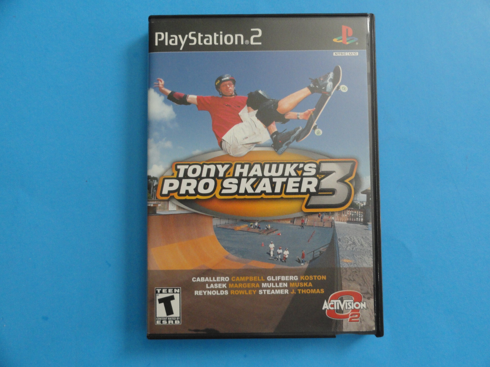 PS2 TONY HAWK'S PRO SKATER 3 - ORIGINAL COVER ART IN BLOCKBUSTER VIDEO CASE