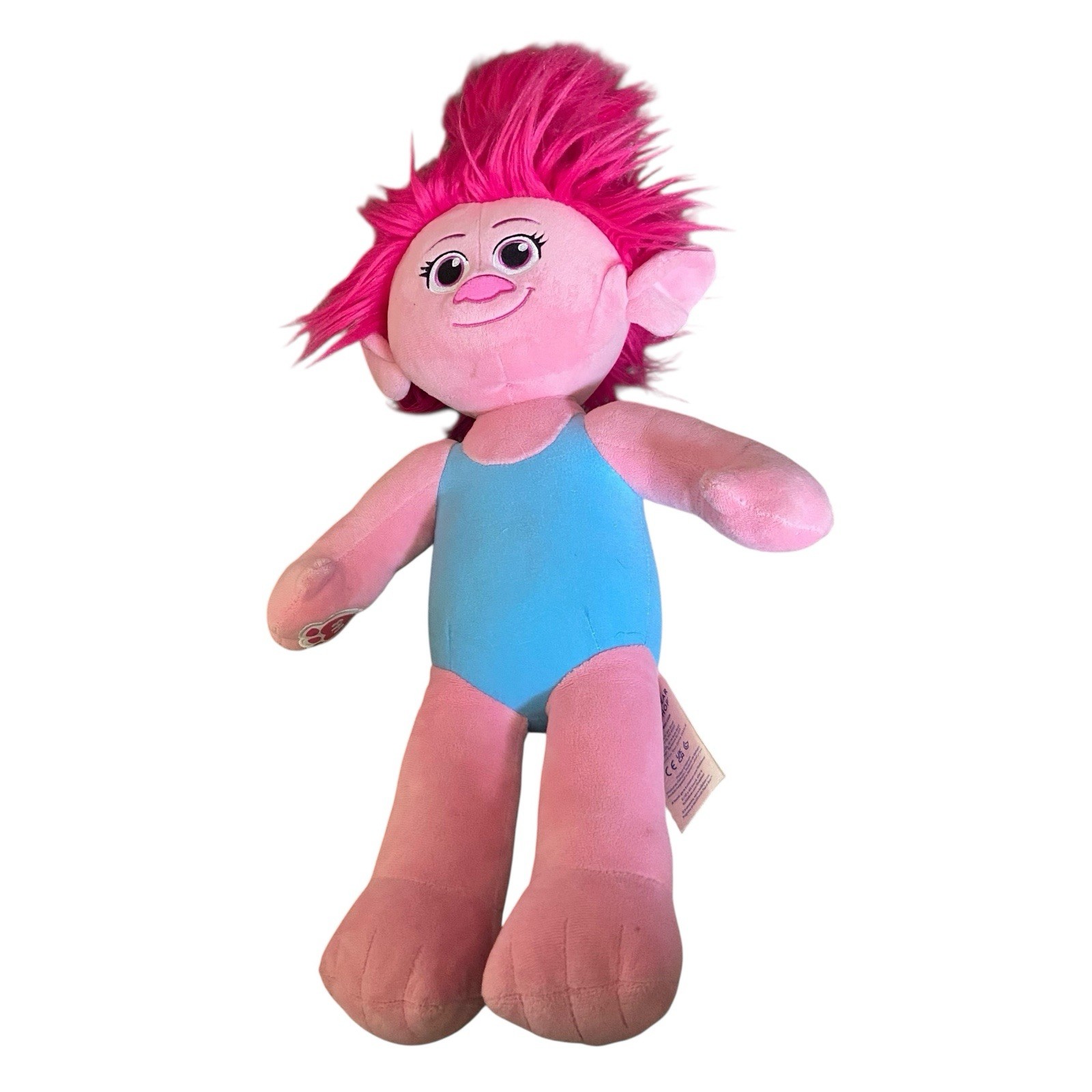 Build a Bear Dreamworks Trolls Princess Poppy 23” Pink Plush Doll BAB Talking