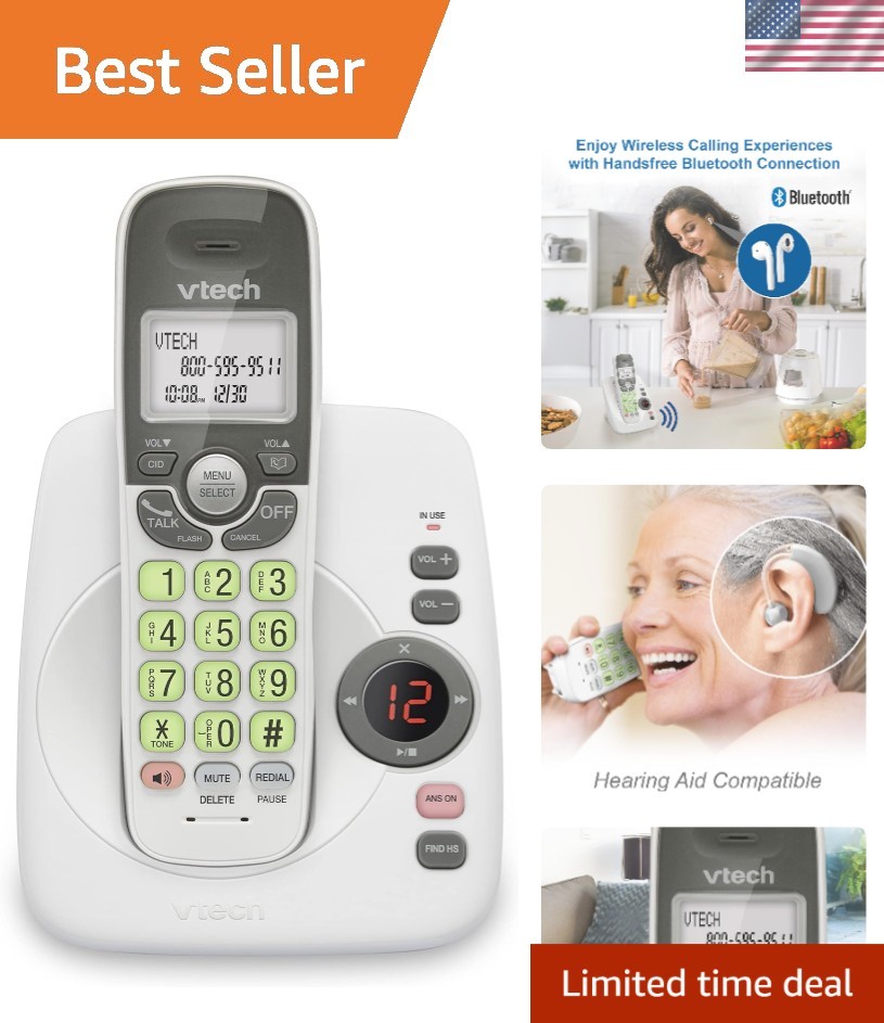 Elegant DECT 6.0 Cordless Phone with Full-Flexibility Speaker & Backlit Display
