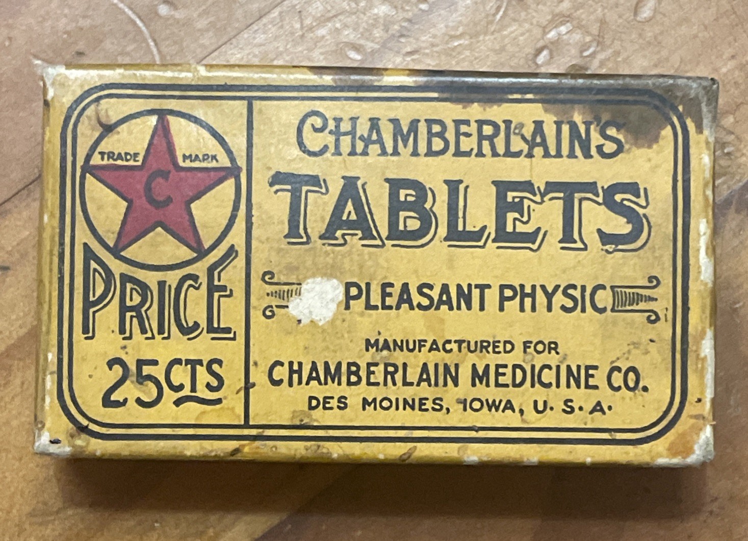 Vintage Chamberlain’s Tablets Unopened In Original Box Never Used