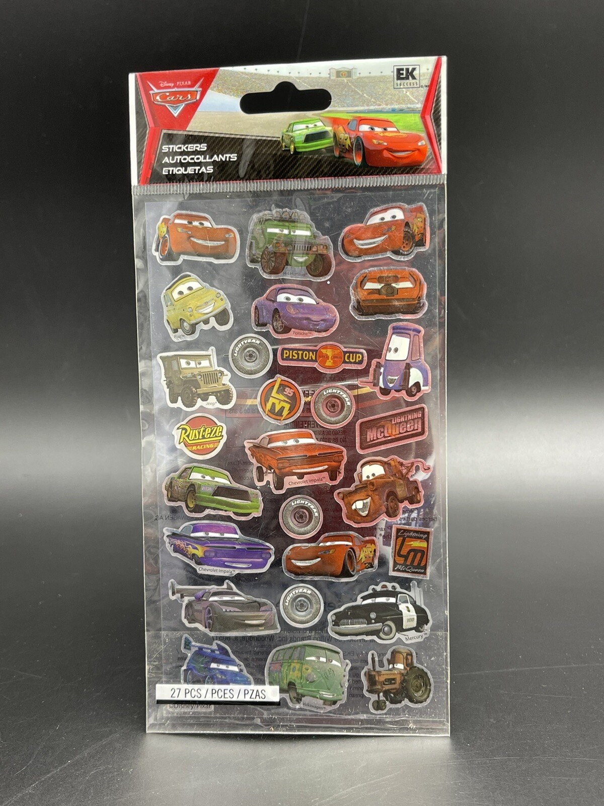 EK Success Disney Flat Sticker  Metallic Cars Mix