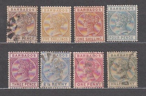 Barbados - Mail 1882 Yvert 39/47 Missing No. 45 */Used Mh/Used Queen Victoria