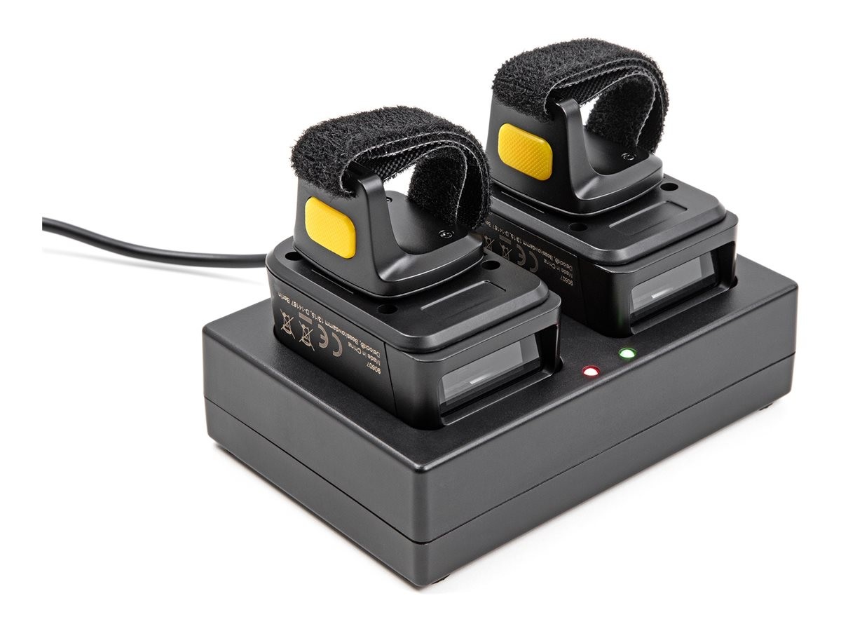 Delock Ring Barcode Scanner 1D and 2D 2pcs + Charging Station Barcode 90610