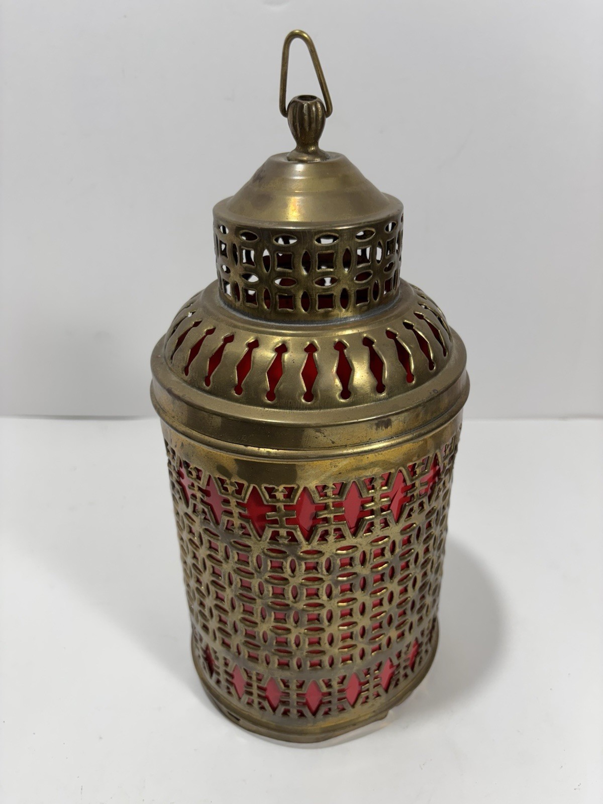 Vintage Brass Moroccan Moorish Hanging Pendant Lamp Incomplete