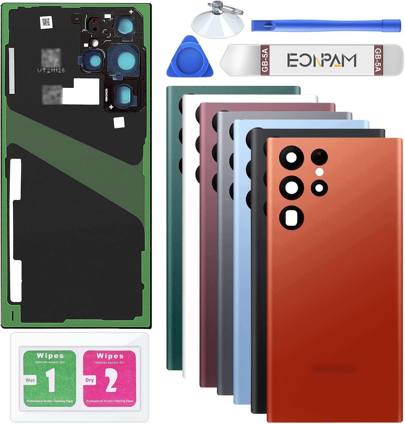 Back Glass Replacement for Samsung Galaxy S22 Ultra 5G SM S908 Back Cover Rear