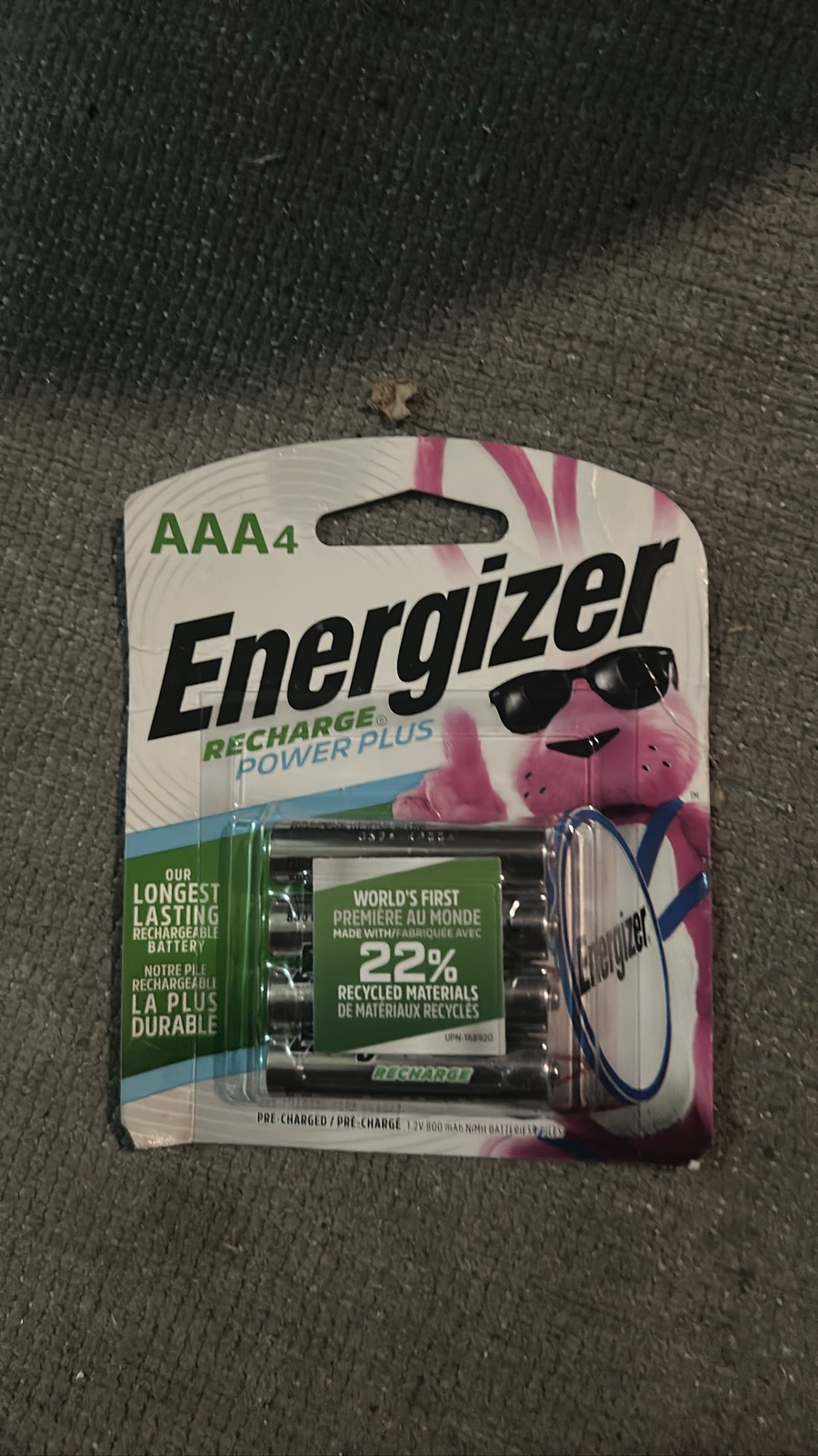 Energizer Recharge Power Plus AAA NiMH 800mAh Rechargeable Batteries 4-Pack