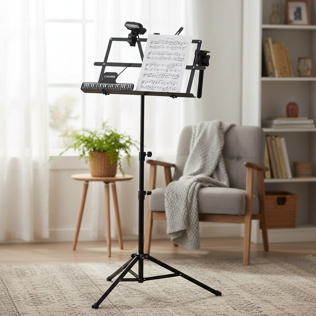 Portable Music Stand with Adjustable Height & Carry Bag - Perfect for Musicians